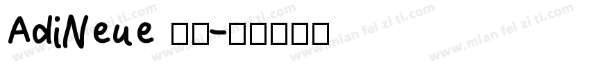 AdiNeue 普通字体转换
